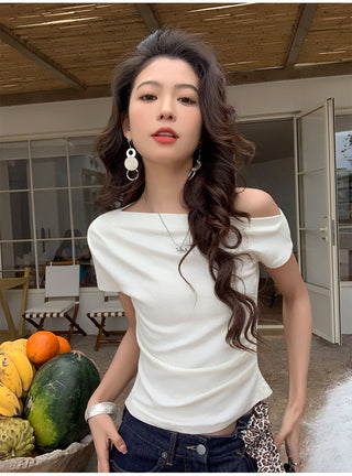 off-shoulder knit top