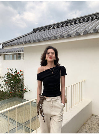 off-shoulder knit top