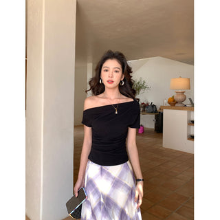 off-shoulder knit top