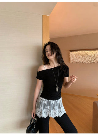 off-shoulder knit top