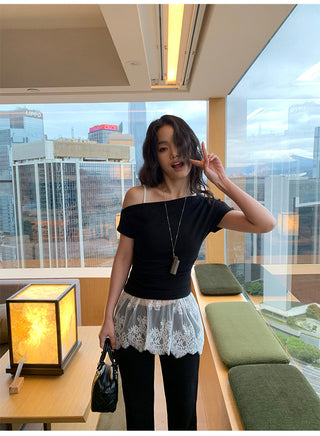 off-shoulder knit top