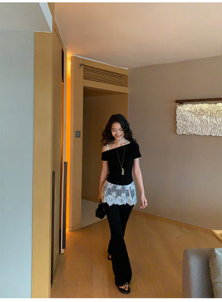 off-shoulder knit top
