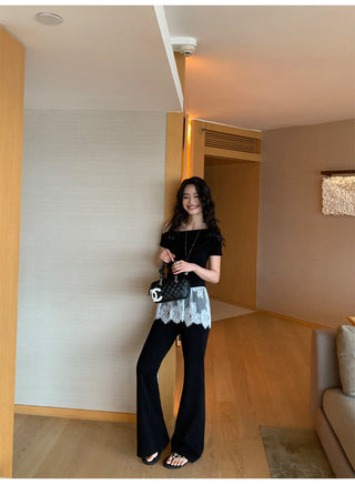 off-shoulder knit top