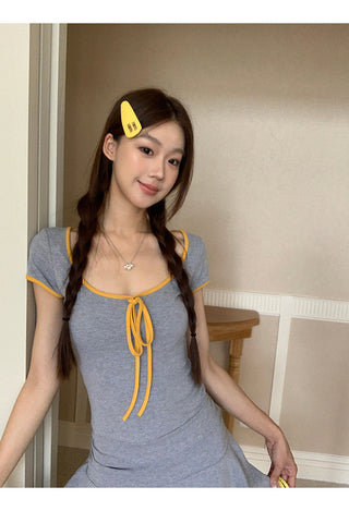gray French dress