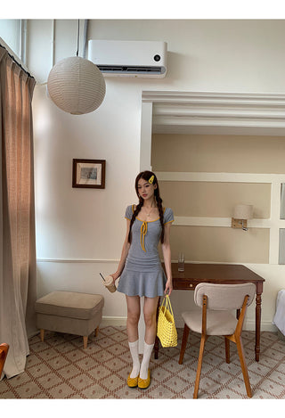 gray French dress