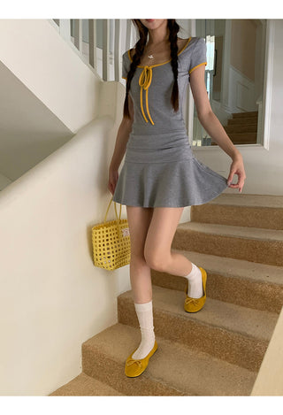 gray French dress