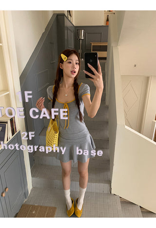 gray French dress