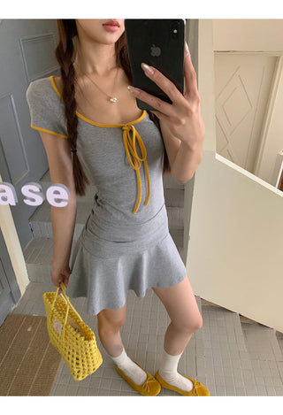 gray French dress