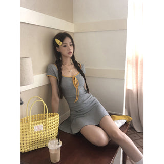 gray French dress