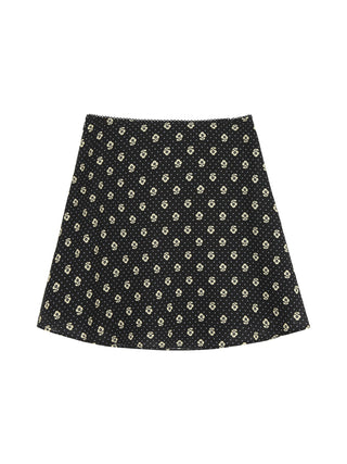 black A-line skirt