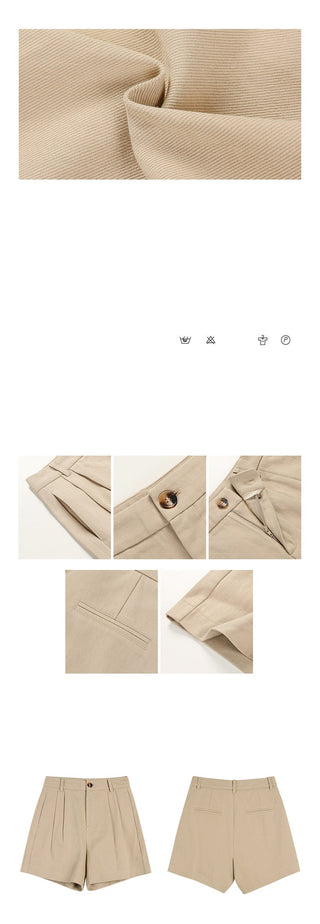khaki retro shorts