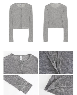 gray cardigan top