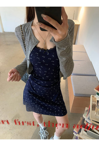 gray cardigan top