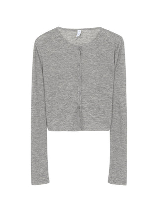 gray cardigan top