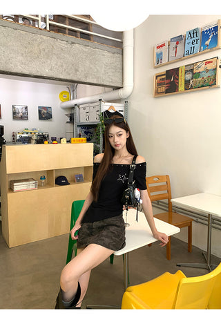 black strapless top