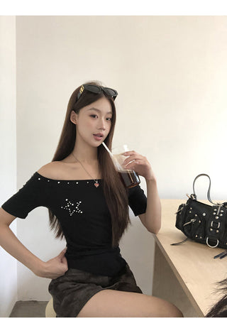 black strapless top