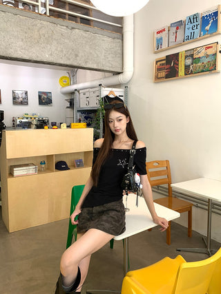 black strapless top