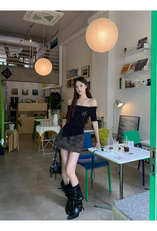 black strapless top