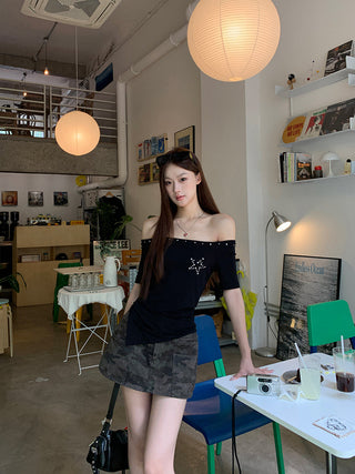 black strapless top