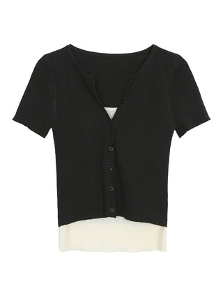 black knit top