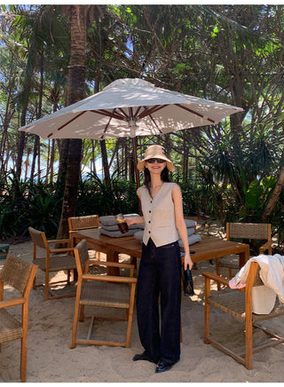 linen suit top