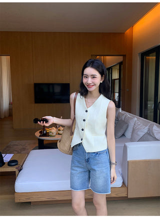 linen suit top