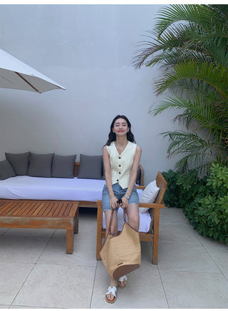 linen suit top