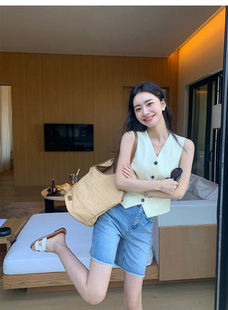 linen suit top