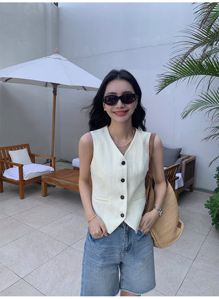 linen suit top