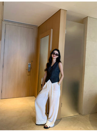 linen suit top