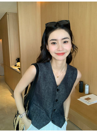 linen suit top
