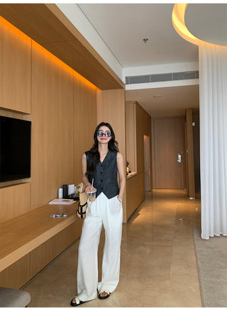 linen suit top
