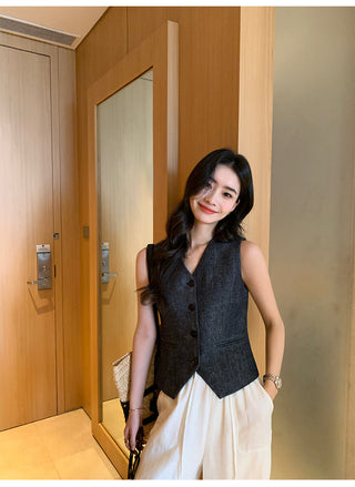 linen suit top