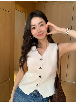 linen suit top