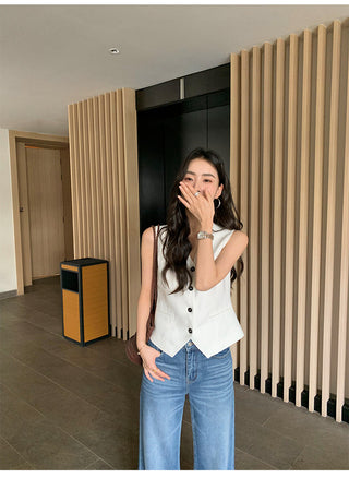linen suit top