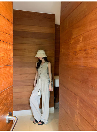 linen suit top