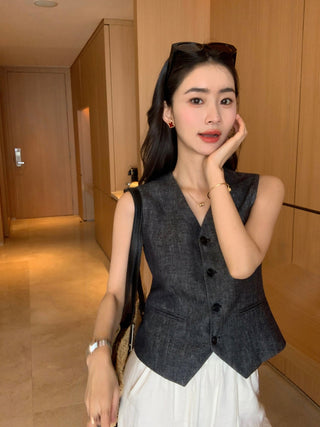 linen suit top