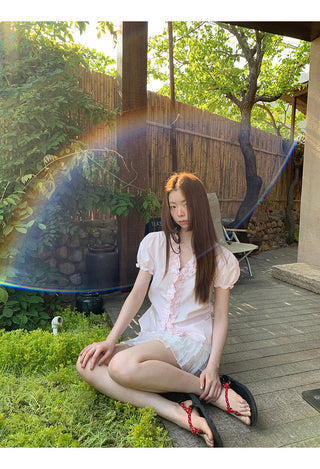 pink striped shirt