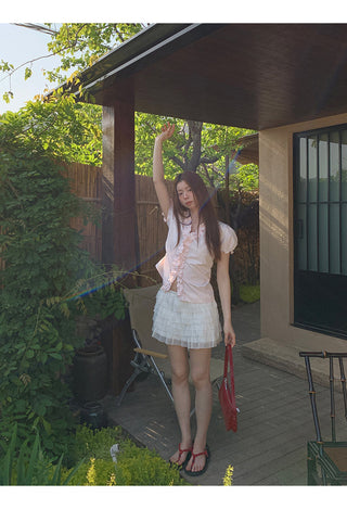 pink striped shirt
