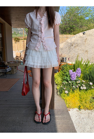 pink striped shirt