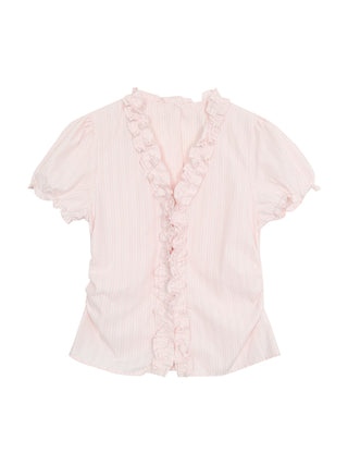 pink striped shirt