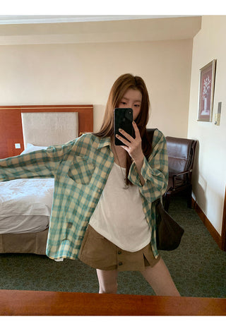 plaid sun shirt