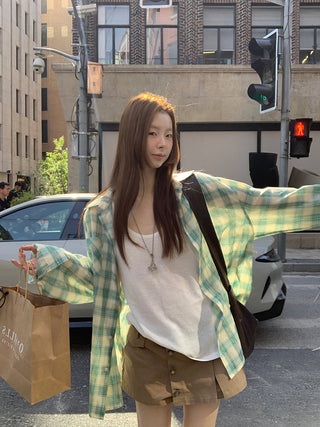 plaid sun shirt