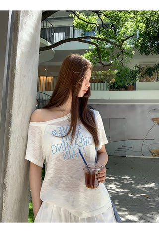 white strapless top