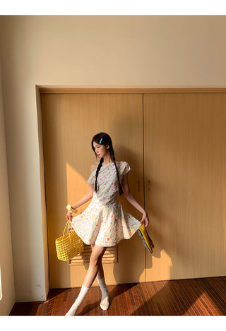 floral French dress