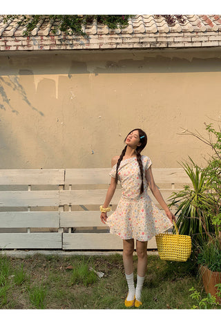 floral French dress