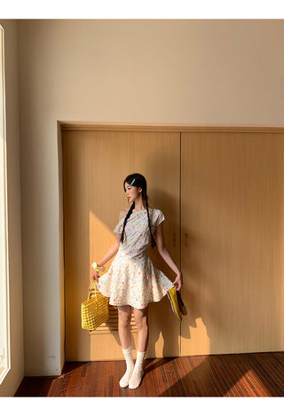 floral French dress