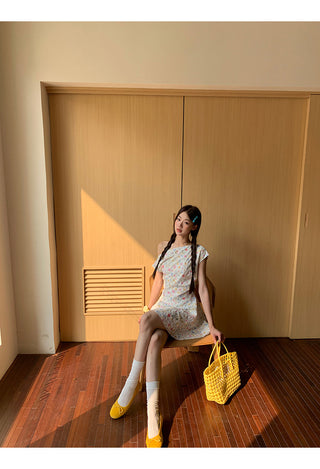 floral French dress