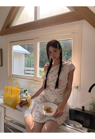 floral French dress