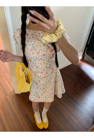 floral French dress